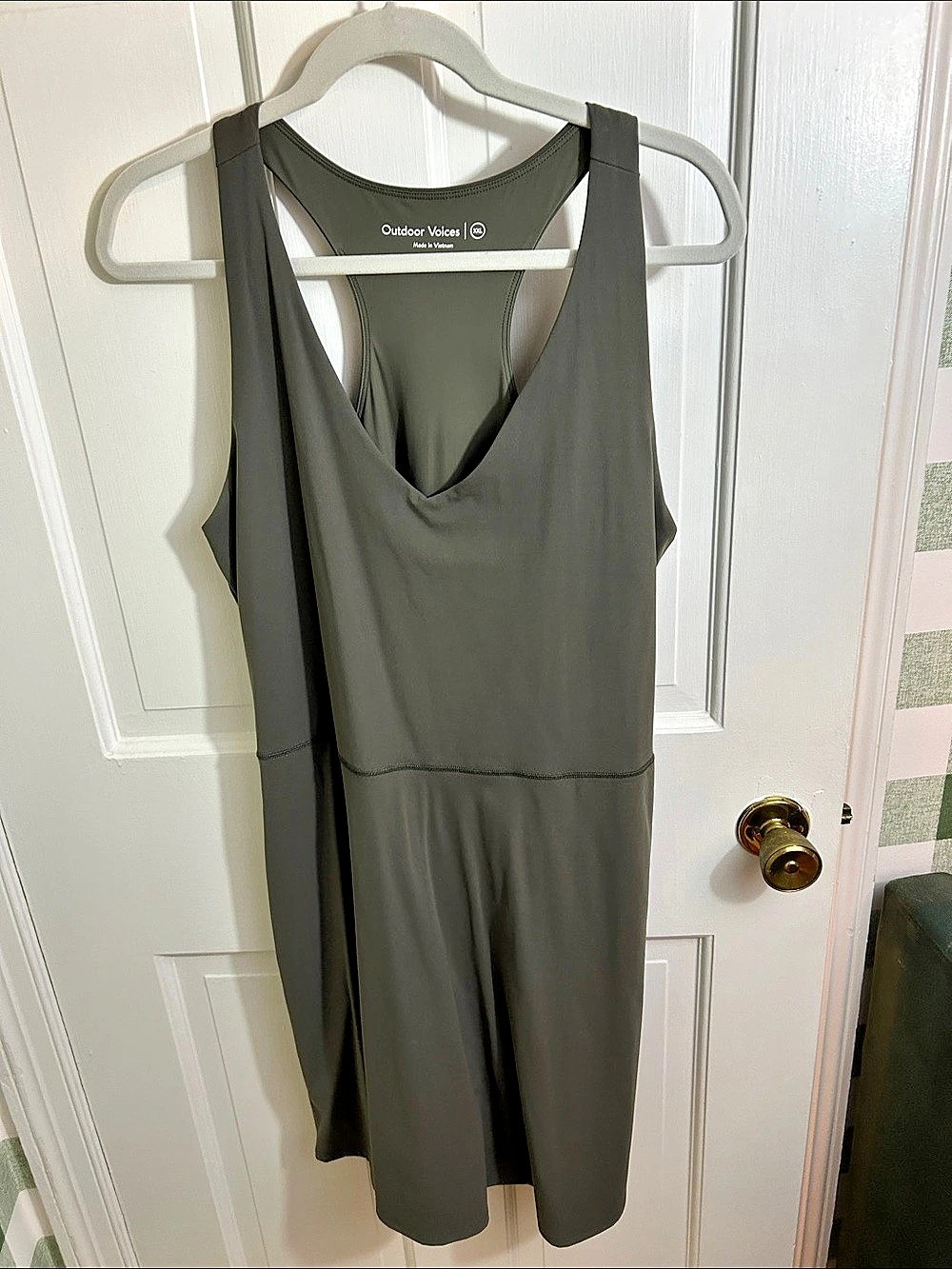 Outdoor Voices The Exercise Dress Olive Mini Dress